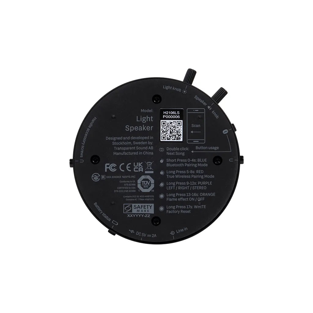 Transparent Light Speaker Black