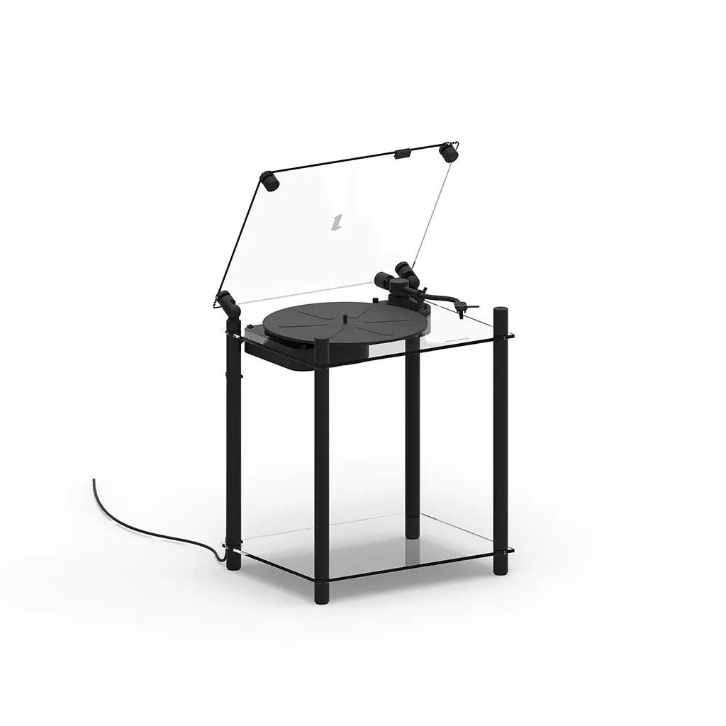 Transparent Turntable Stand Black
