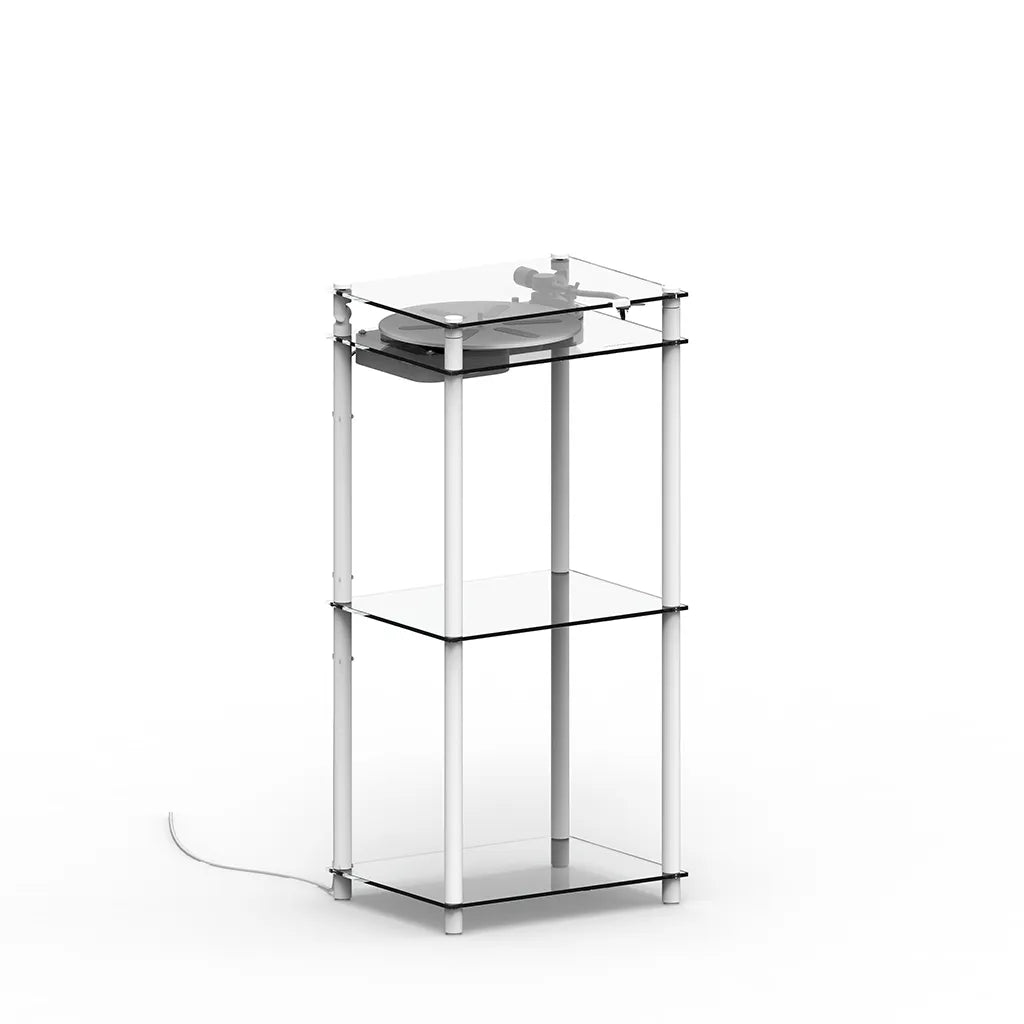 Transparent Turntable Stand White