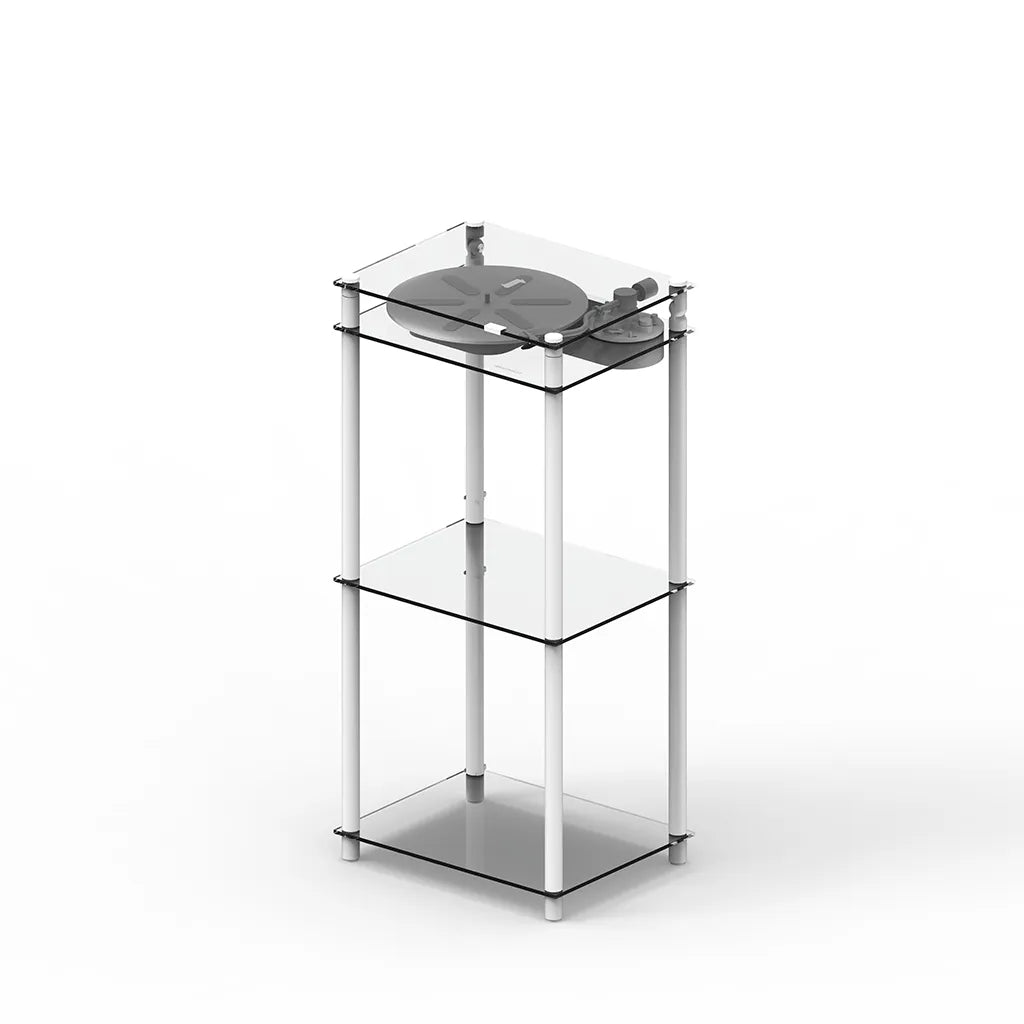Transparent Turntable Stand White