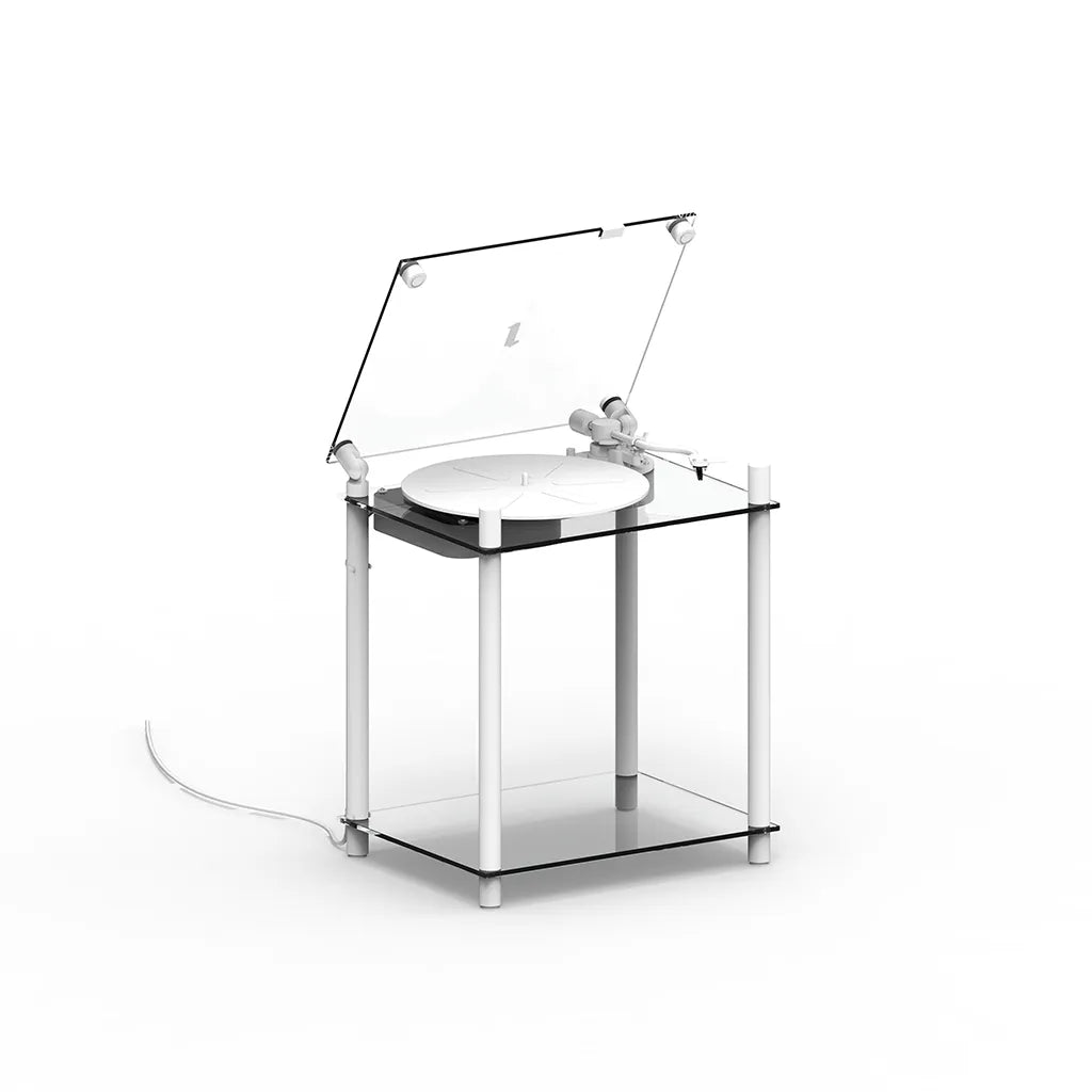 Transparent Turntable Stand White