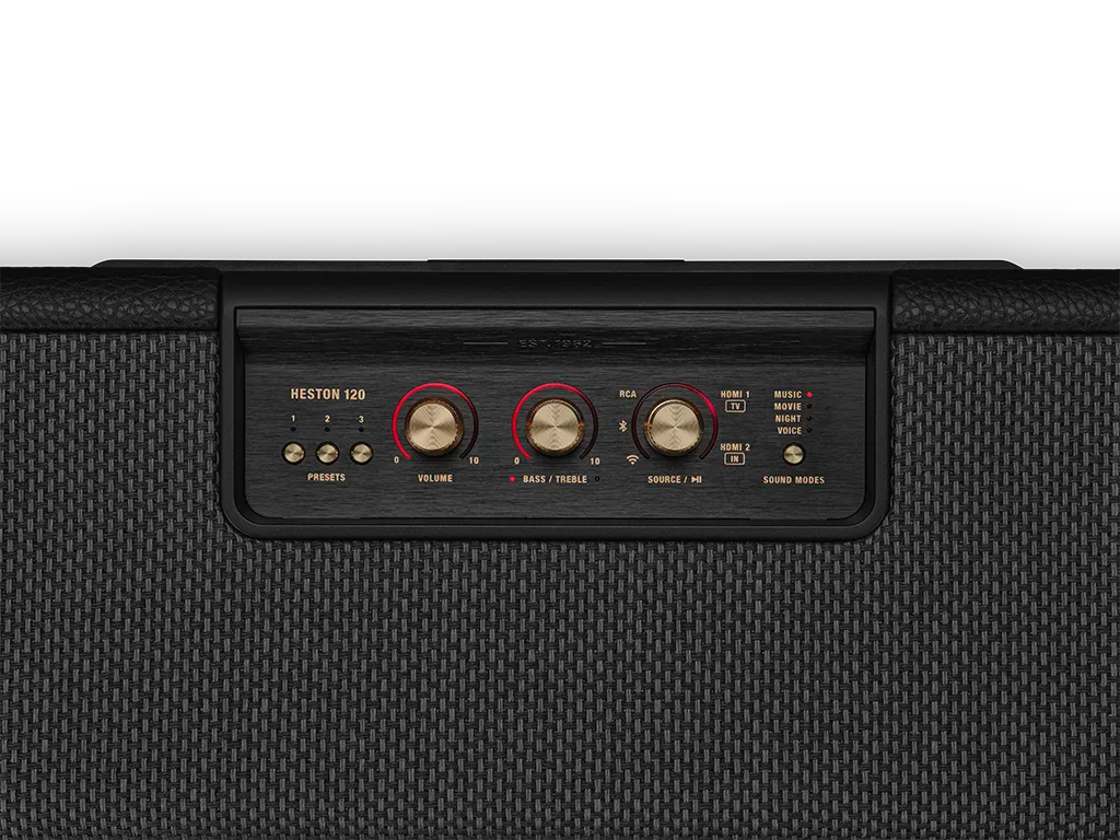 Marshall Heston 120 Soundbar: контролни бутони