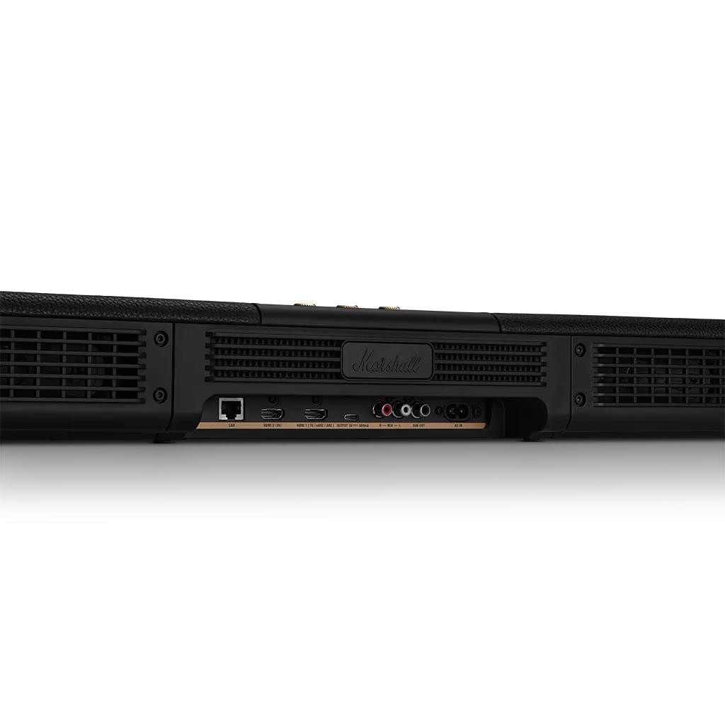 Marshall Heston 120 Soundbar: конектори и интерфейс