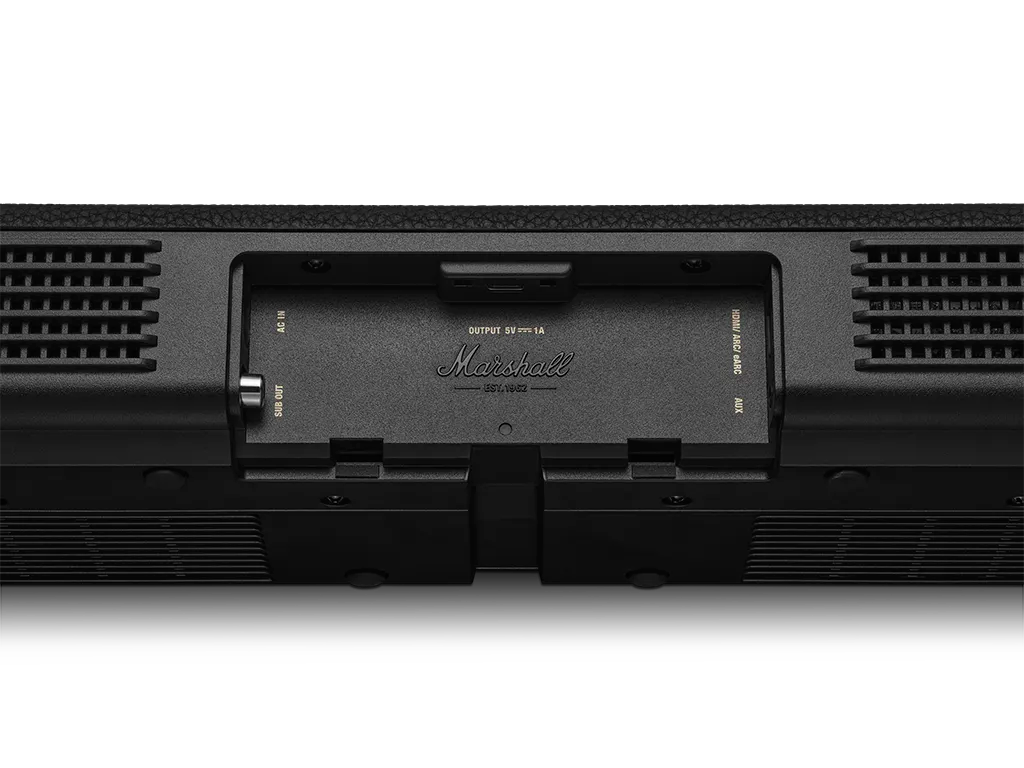 Marshall Heston 60 Black TV Soundbar: конектори