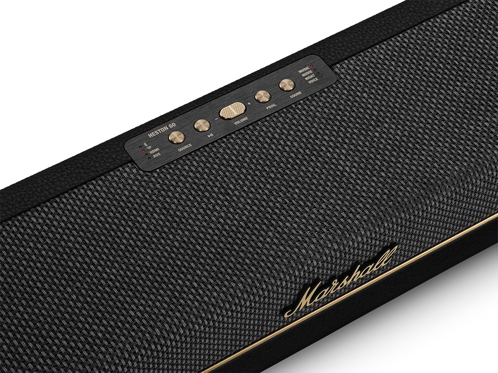 Marshall Heston 60 Black TV Soundbar: управление