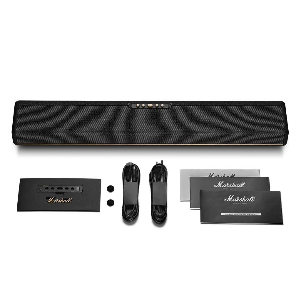 Marshall Heston 60 Black TV Soundbar: комплектация