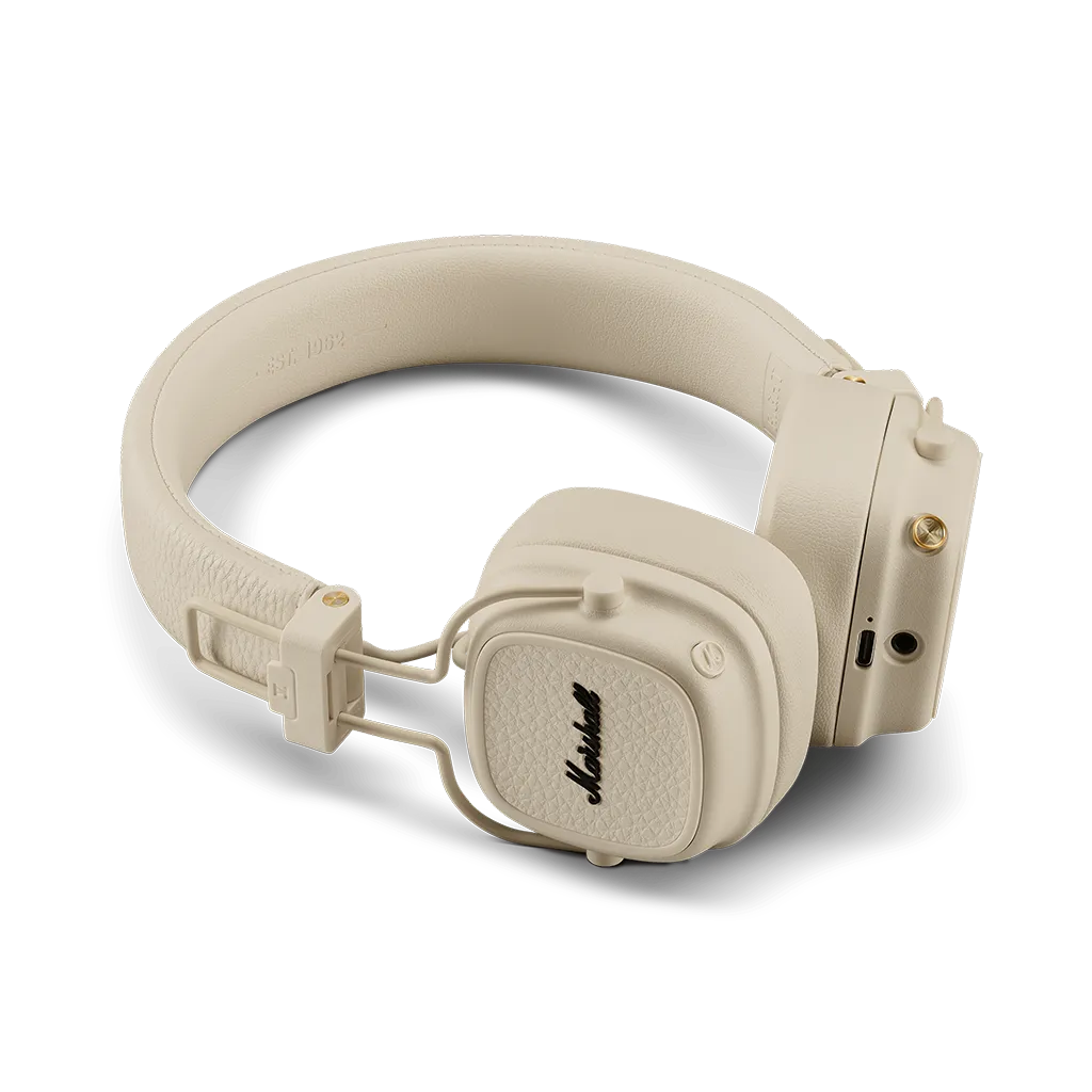 Marshall Major V безжични слушалки: кремави