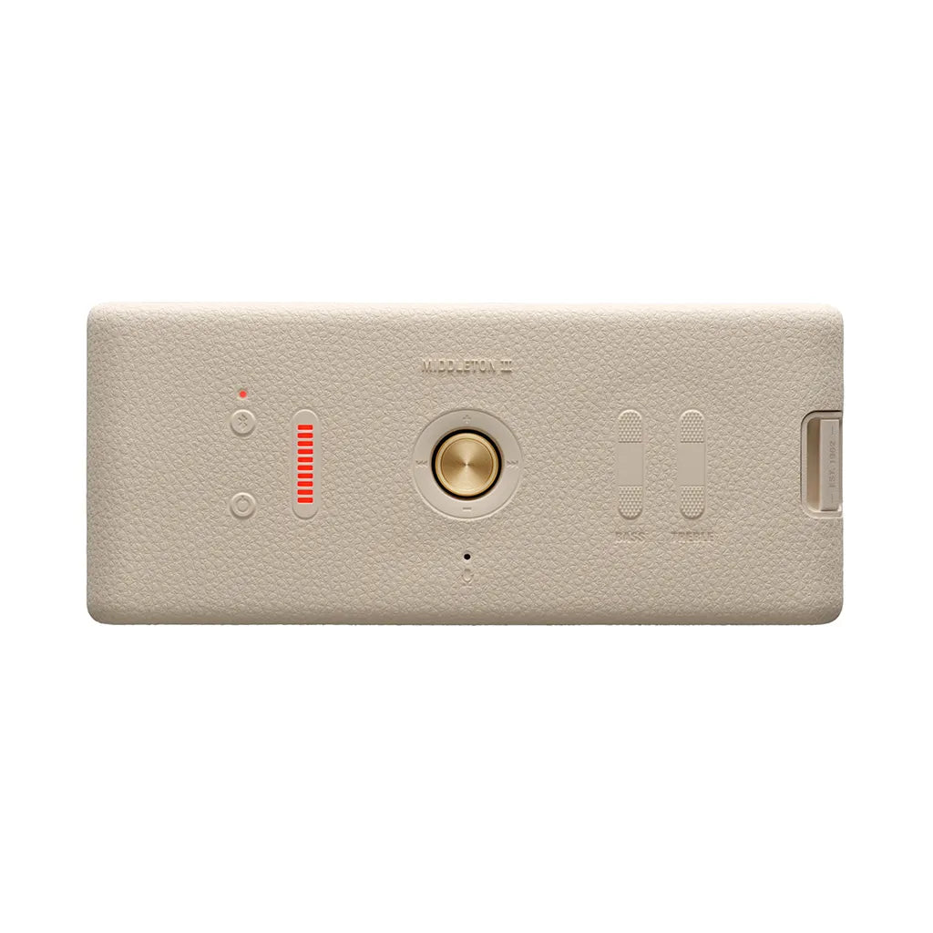 Marshall Middleton II Portable Speaker Cream: Top View
