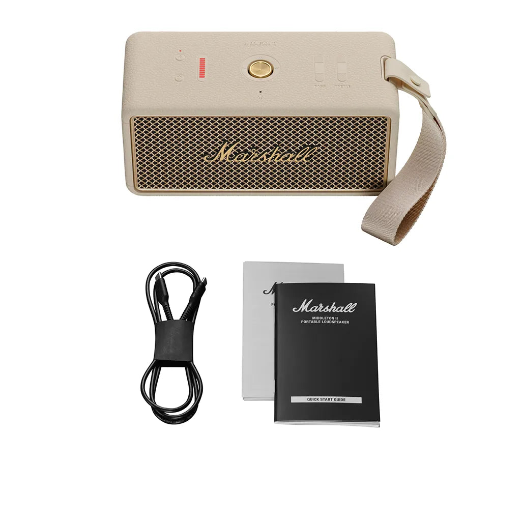 Marshall Middleton II Portable Speaker Cream: Package Contents