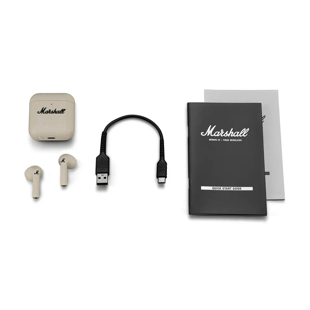 Marshall Minor IV True Wireless слушалки: кремави