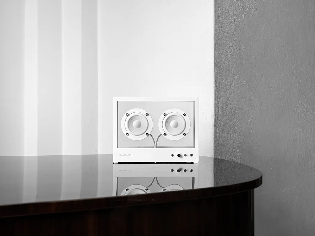 Transparent Small Speaker White