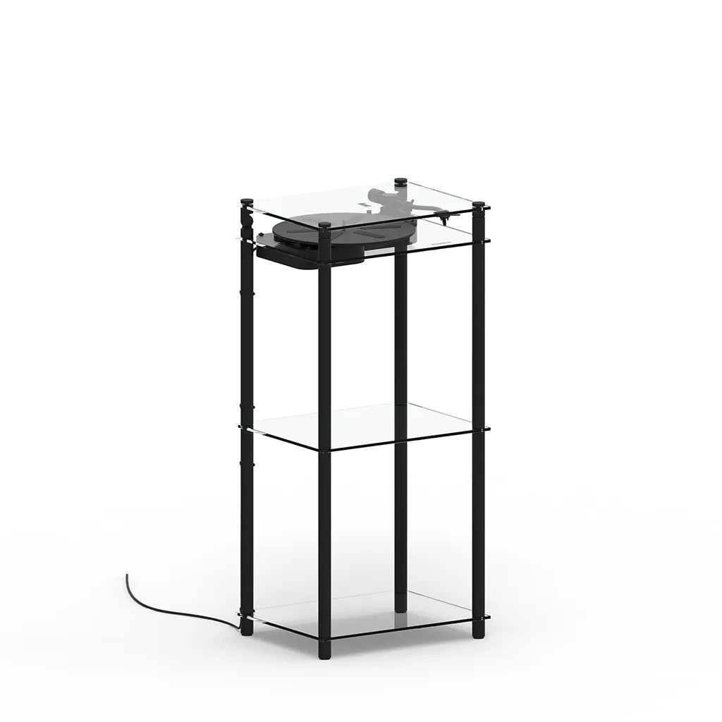 Transparent Turntable Stand Black