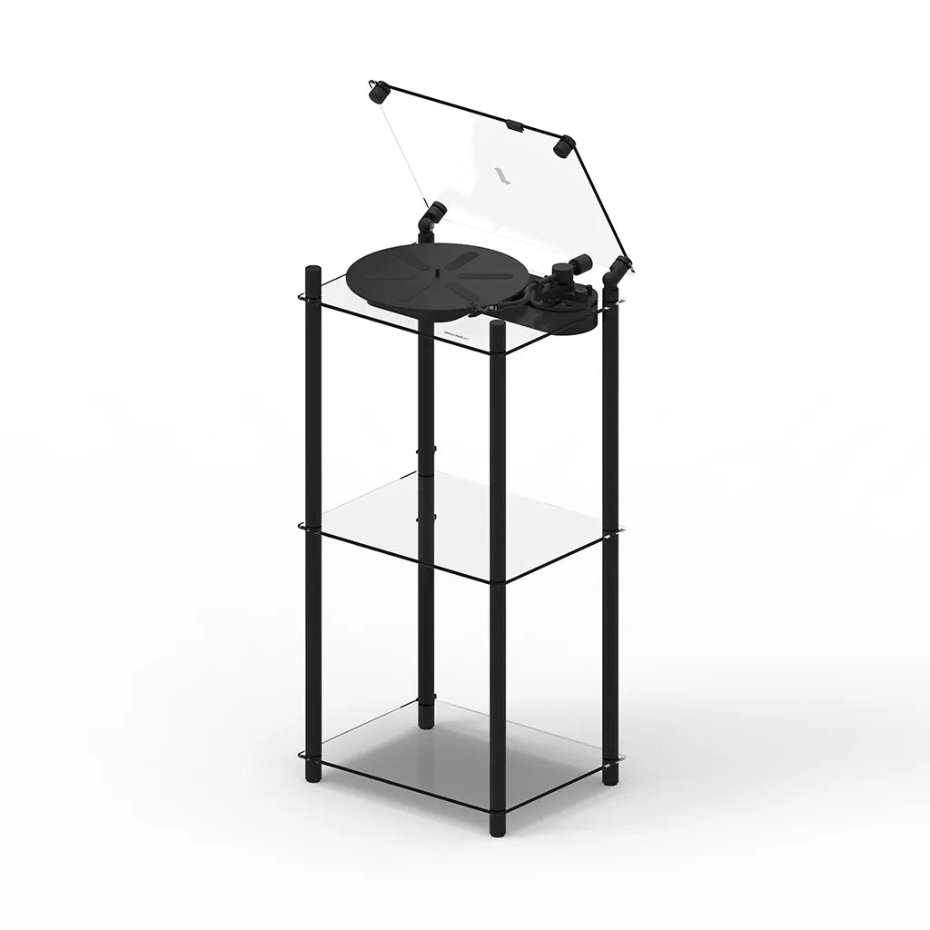 Transparent Turntable Stand Black