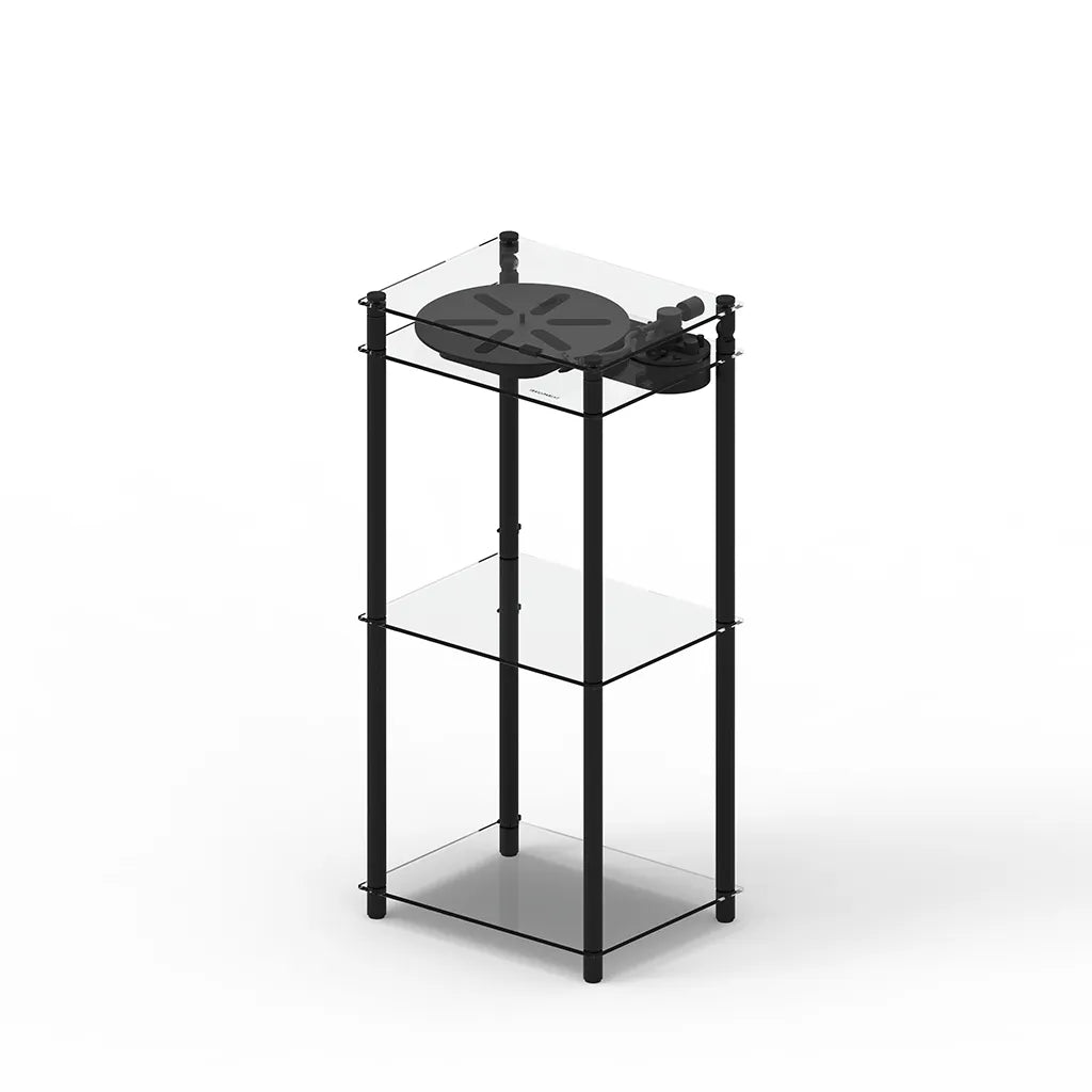Transparent Turntable Stand Black