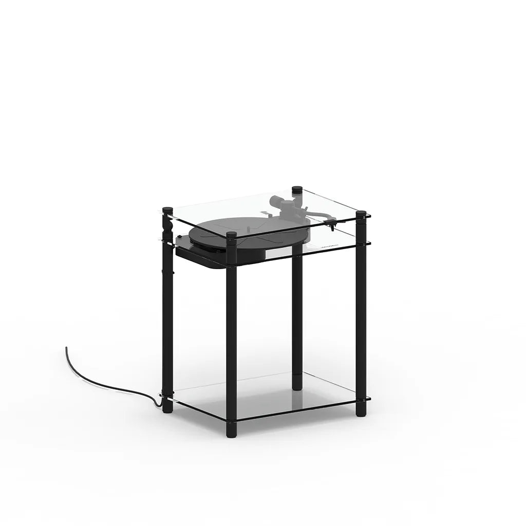 Transparent Turntable Stand Black