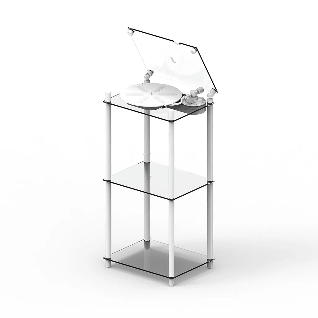 Transparent Turntable Stand White