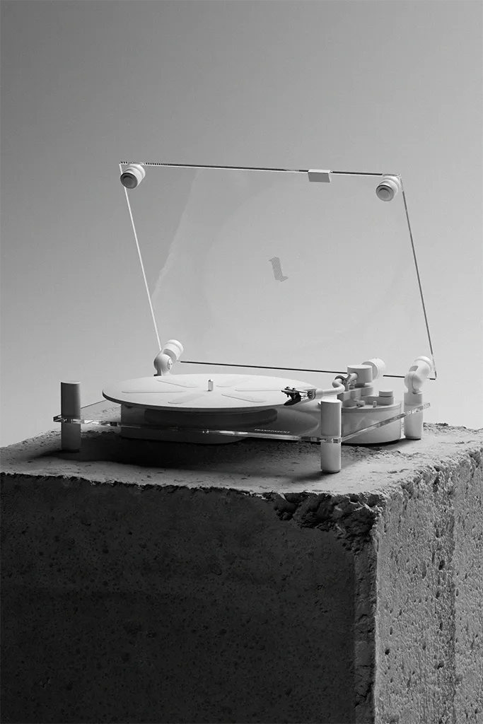 Transparent Turntable White Lifestyle